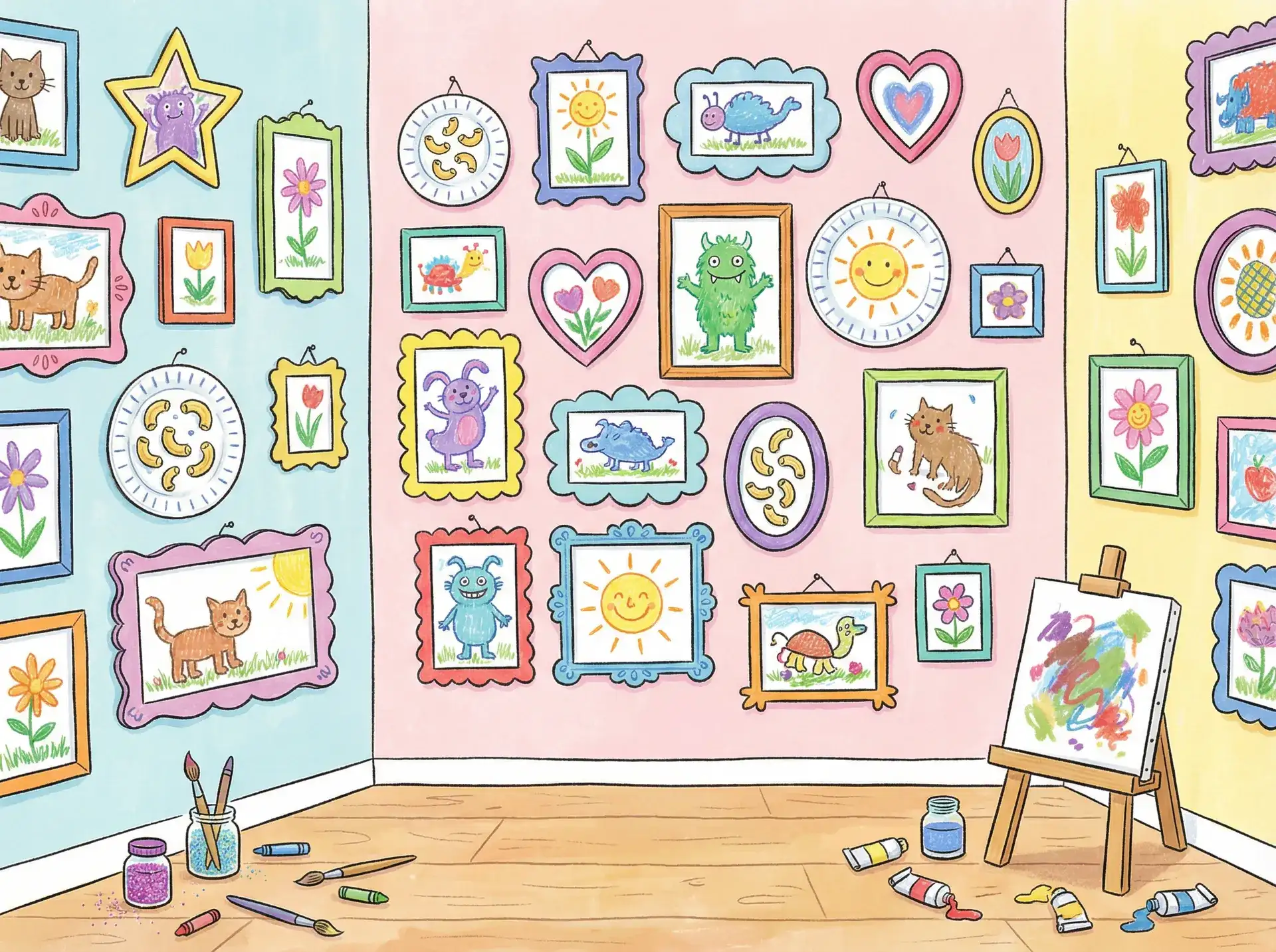 小朋友的彩色画作 - 兰若寺影院 创意展示